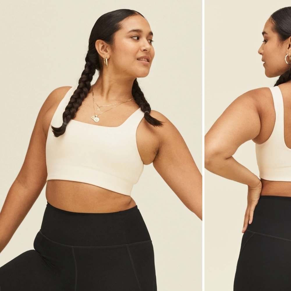 Size S - Ivory Tommy Bra - Girlfriend Collective